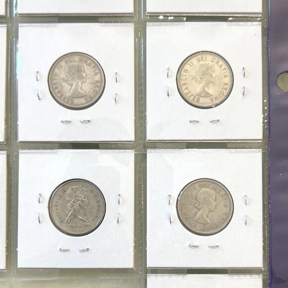 Canada 1953 To 1968 Silver 25 Cent Quarters! - Picture 8 of 12